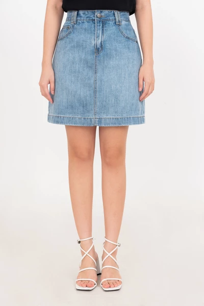 Classic Skirt - Chân váy Denim A ngắn