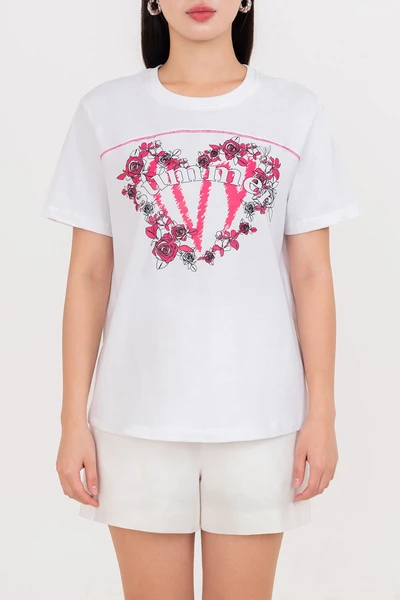 Floral Heart Tee - Áo thun