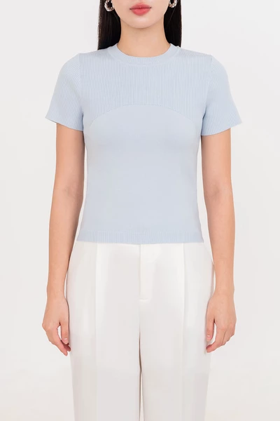 Ribbed Knit Top - Áo len ôm