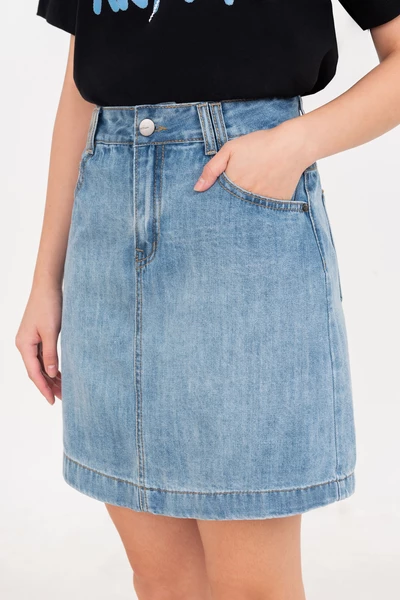 Classic Skirt - Chân váy Denim A ngắn