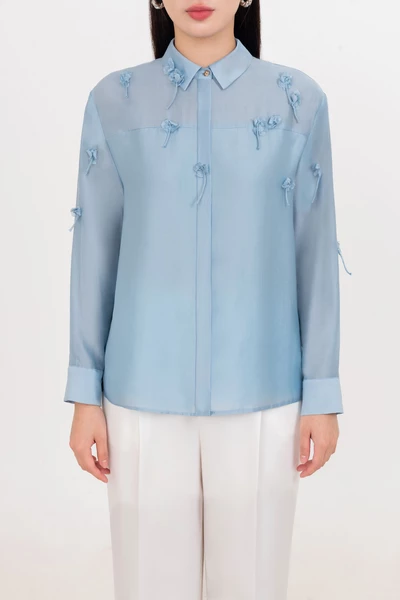 3D Floral Shirt - Áo sơ mi tencel
