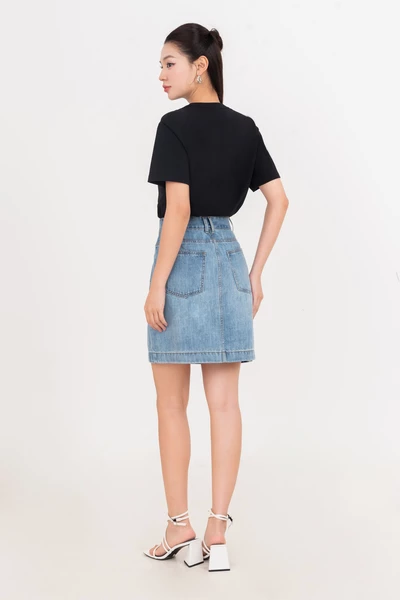 Classic Skirt - Chân váy Denim A ngắn