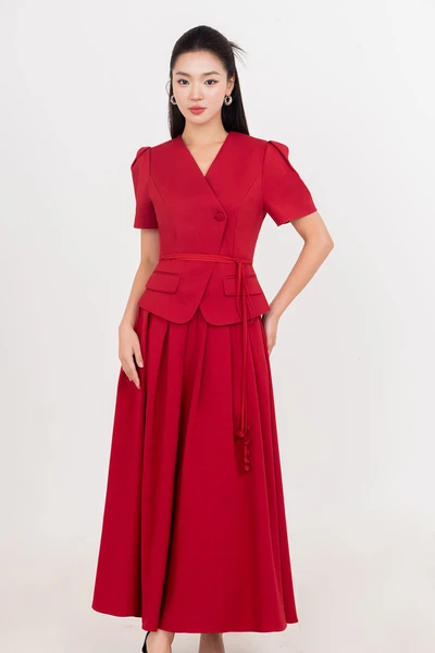 Tailored V Blouse - Áo kiểu ôm Tuytsi