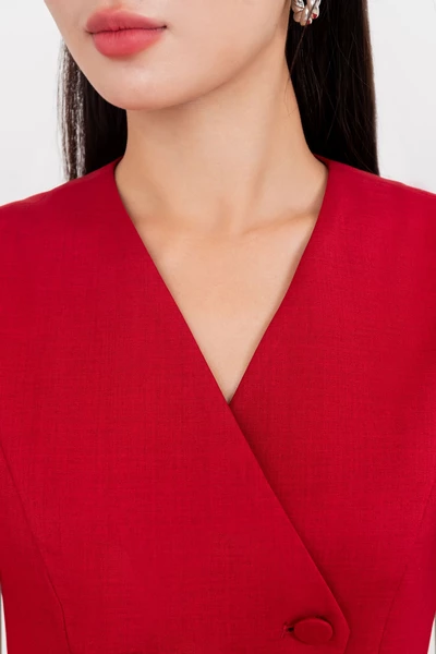 Tailored V Blouse - Áo kiểu ôm Tuytsi