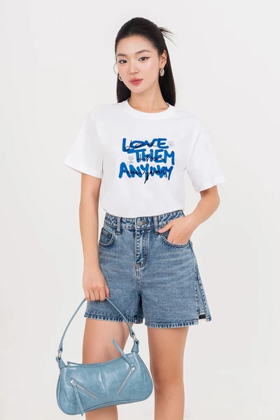 High Waisted Shorts - Quần shorts demin