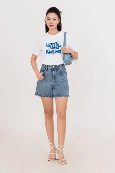High Waisted Shorts - Quần shorts demin