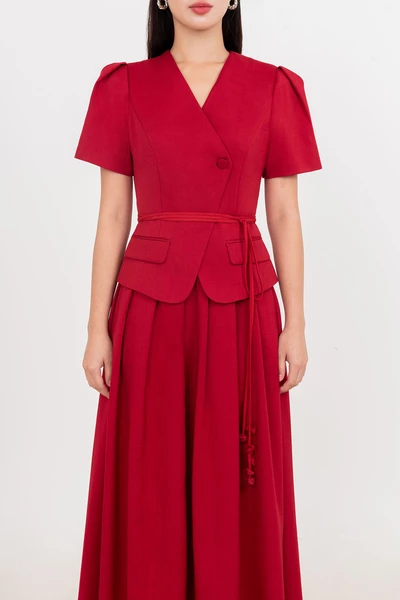 Tailored V Blouse - Áo kiểu ôm Tuytsi