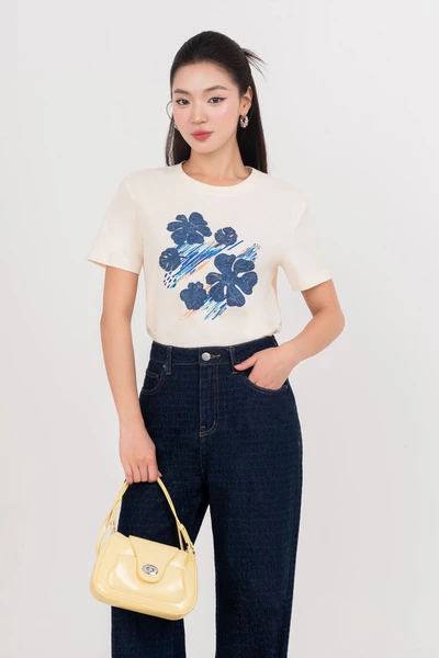 Floral Printed Tee – Áo thun họa tiết