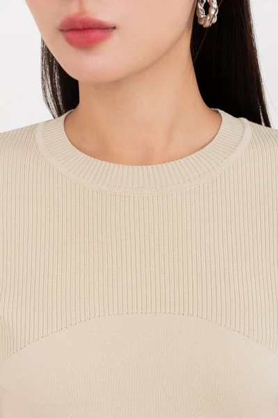 Ribbed Knit Top - Áo len ôm