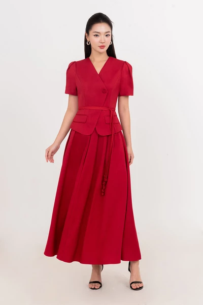 Pleated Flowy Skirt - Chân váy Tuytsi