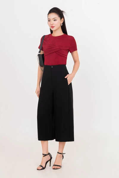 Black Culotte Pants - Quần lửng Tuytsi