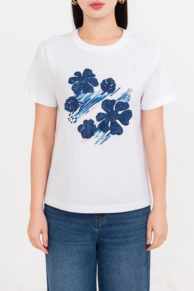 Floral Printed Tee – Áo thun họa tiết