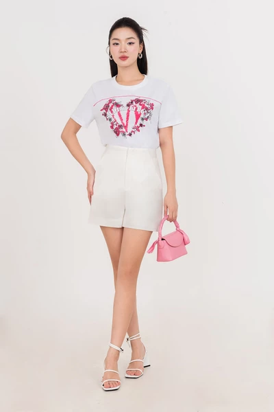Floral Heart Tee - Áo thun