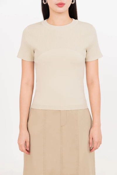 Ribbed Knit Top - Áo len ôm