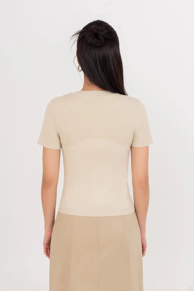 Ribbed Knit Top - Áo len ôm