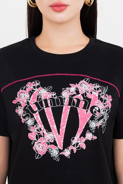 Floral Heart Tee - Áo thun