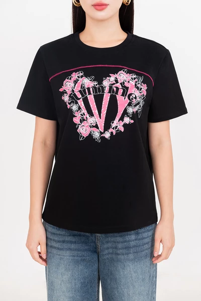 Floral Heart Tee - Áo thun