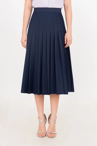 Motion Skirt - Chân váy Denim xếp ly