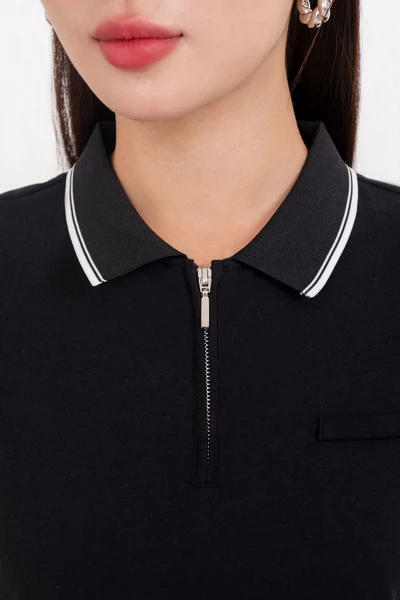 Áo polo cổ phối viền