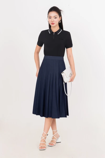 Áo polo cổ phối viền