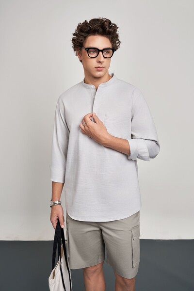 Áo sơ mi Regular Linen Cotton MS 17D4170