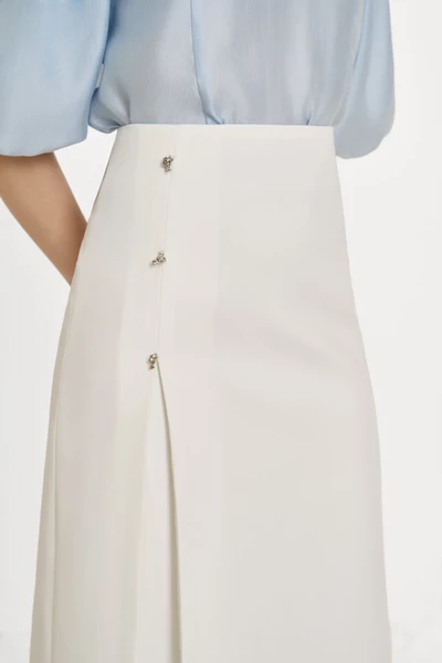 White Buttons Skirt - Chân váy A Tuytsi