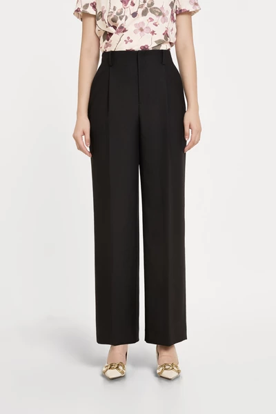 Pearly Black Pants – Quần Tuytsi suông đứng