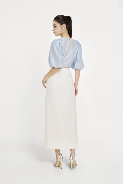 Elegant Silk Blouse - Áo sơ mi tay lỡ