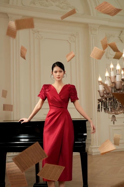 The Crimson Bloom Dress - Đầm dạ hội