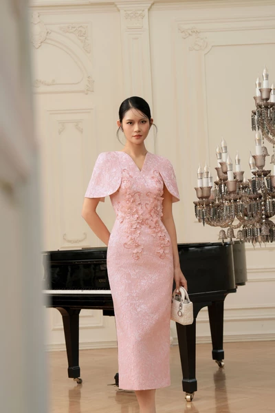 Blossom of Grace Dress - Đầm dạ hội Jacquard