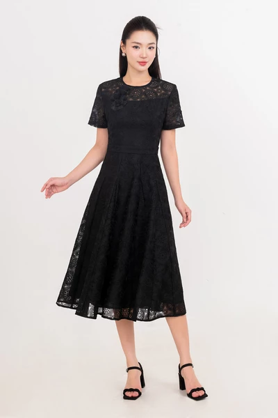 Midnight Lace Dress - Đầm ren đính hoa