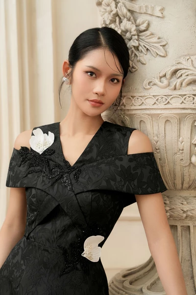 Iris Noir Dress – Đầm dạ hội Jacquard