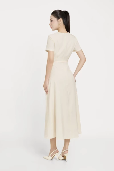 Serene Flow Dress - Đầm xòe đai eo