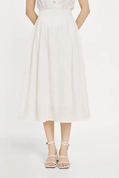 Urban Bloom Skirt – Chân váy xòe hoa nổi