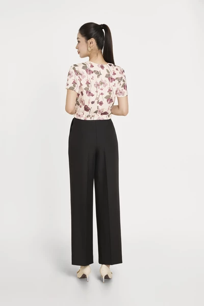 Pearly Black Pants – Quần Tuytsi suông đứng