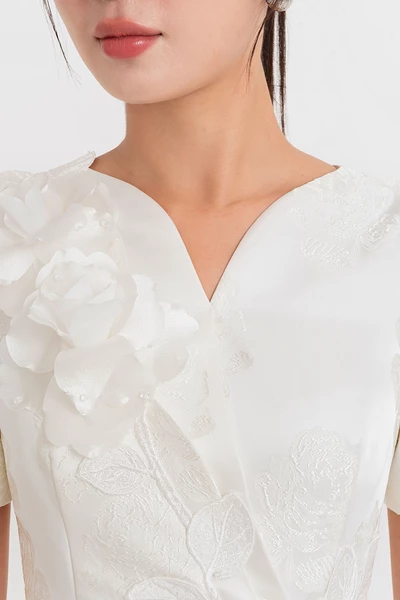 Blossom Elegance Dress - Đầm dạ hội Jacquard