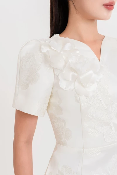 Blossom Elegance Dress - Đầm dạ hội Jacquard
