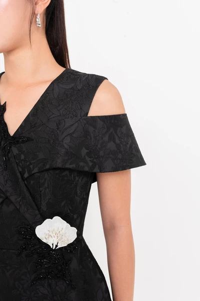 Iris Noir Dress – Đầm dạ hội Jacquard
