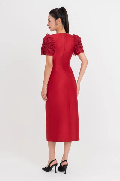 The Crimson Bloom Dress - Đầm dạ hội
