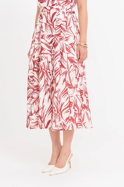 Leaf Print Dress - Đầm xòe tay hến