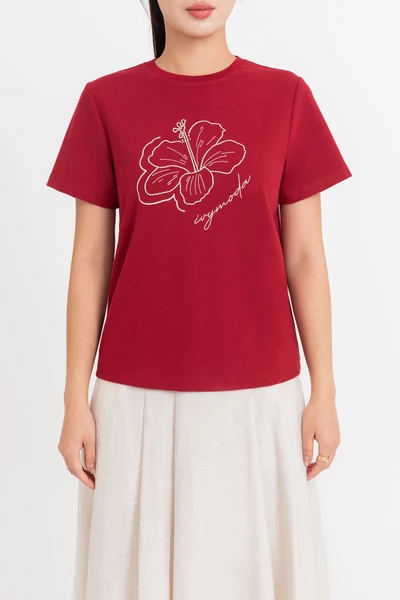 Bloom Softly Tee - Áo thun cotton