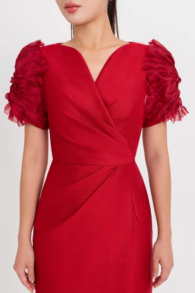 The Crimson Bloom Dress - Đầm dạ hội