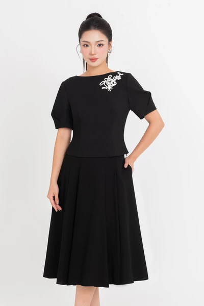 Linen Flare Skirt - Chân váy xòe