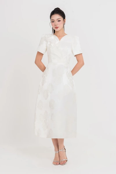 Blossom Elegance Dress - Đầm dạ hội Jacquard