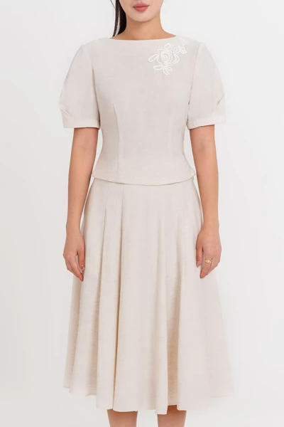 Linen Flare Skirt - Chân váy xòe