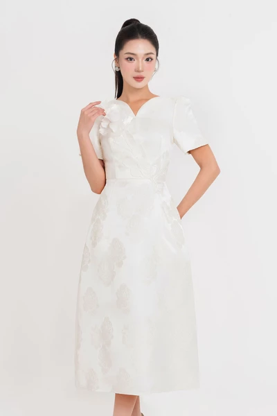 Blossom Elegance Dress - Đầm dạ hội Jacquard