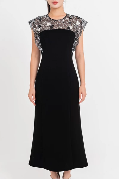 Embellished Velvet Gown - Đầm dạ hội