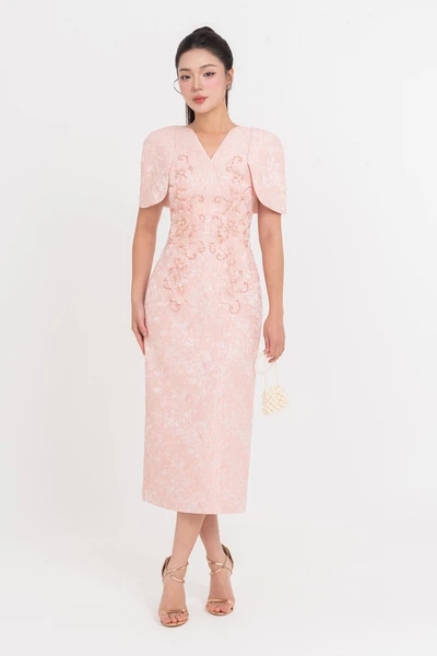 Blossom of Grace Dress - Đầm dạ hội Jacquard