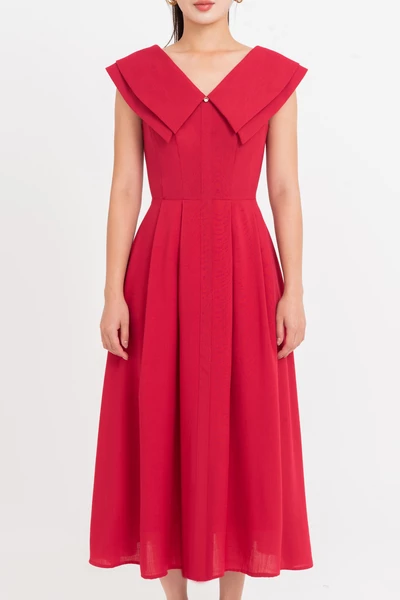 Ruby Flare Dress - Đầm xòe Linen