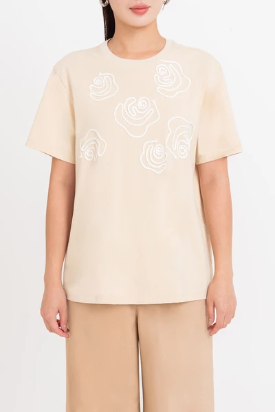 Rose Trace Tee – Áo thun họa tiết